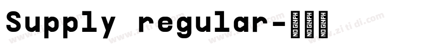 Supply regular字体转换